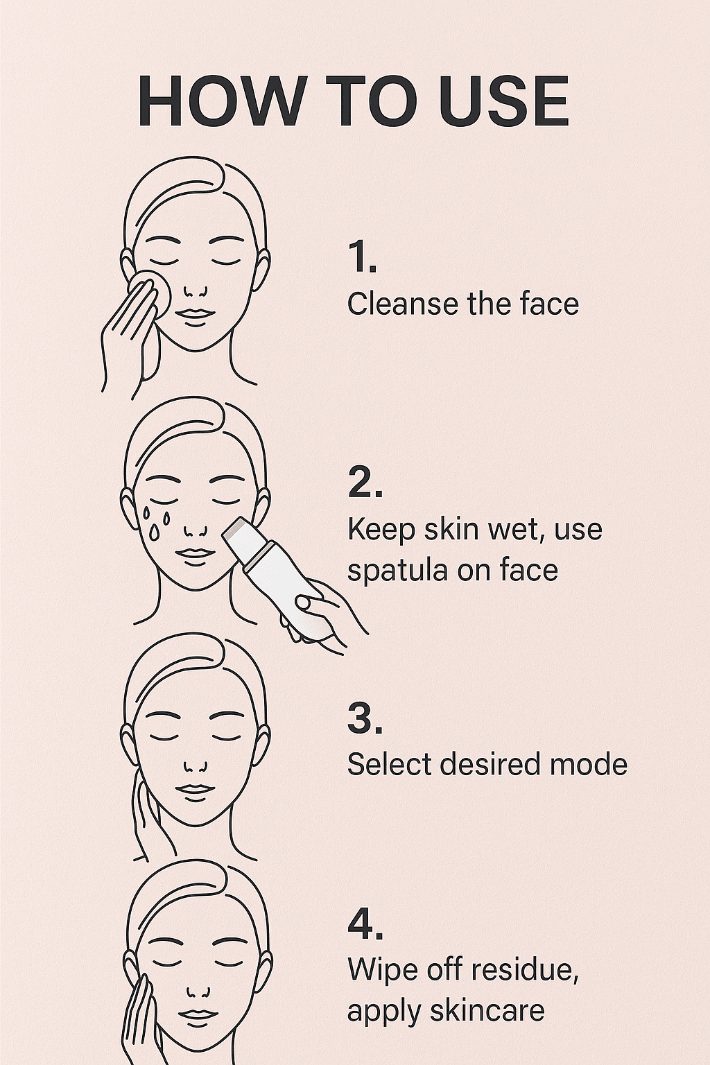 Ultrasonic Facial Skin Scrubber – Deep Cleanse & Glowing Skin in Minutes!