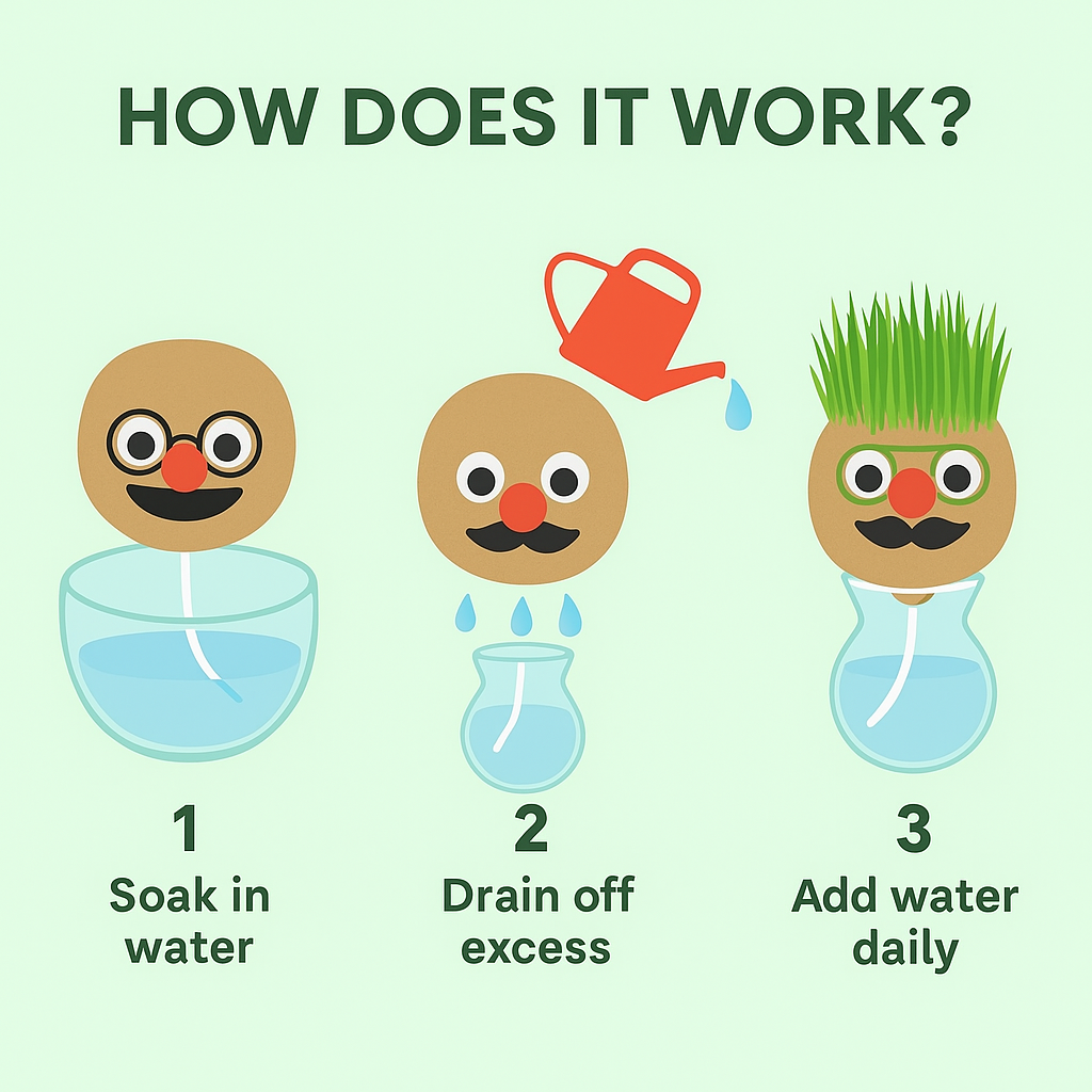 Mr. GrassHead | Fun Growing Grass | Buy 3 & Get a Mystery Gift ๐