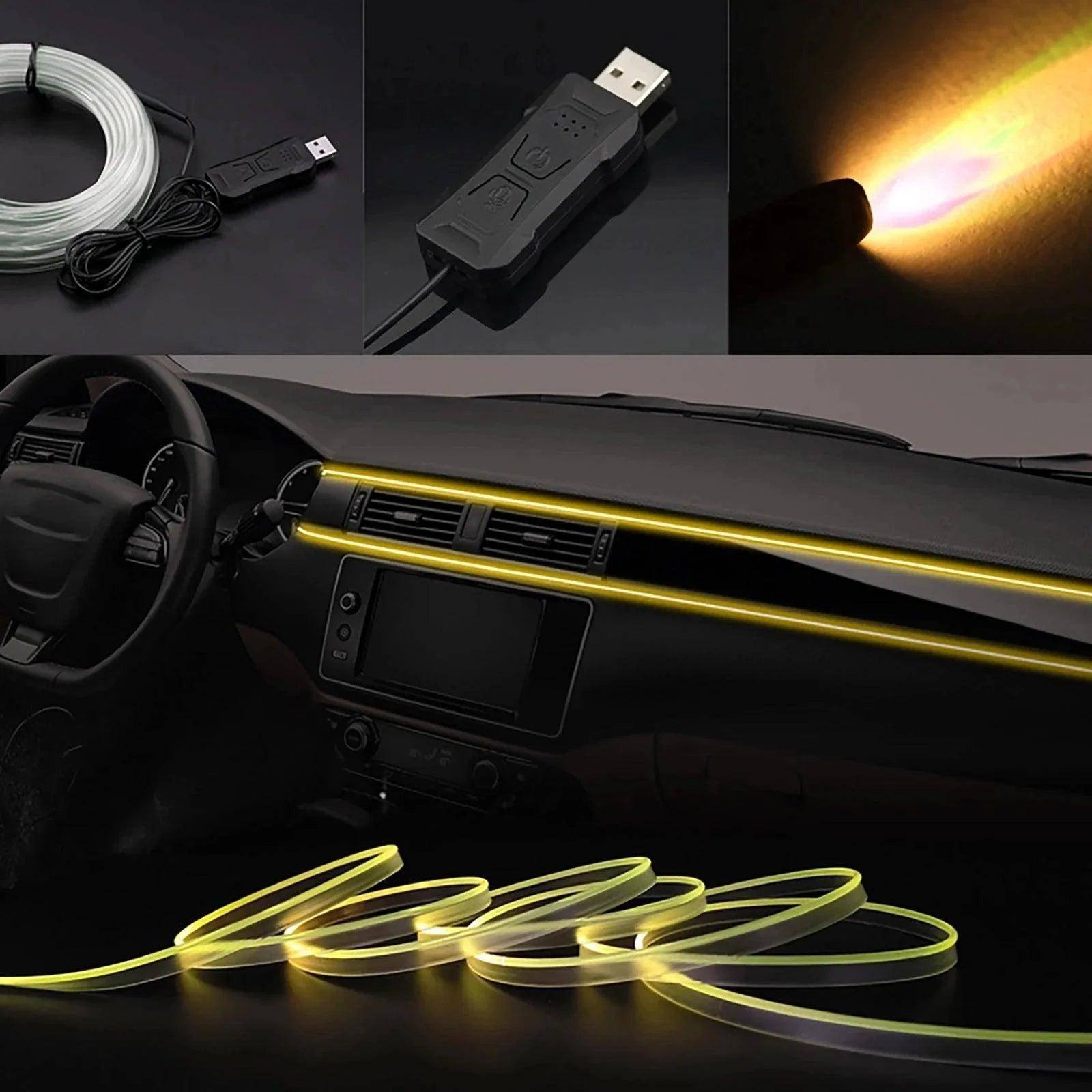 Car Dashboard Premium Lights | RGB 8-Colours - USB TYPE