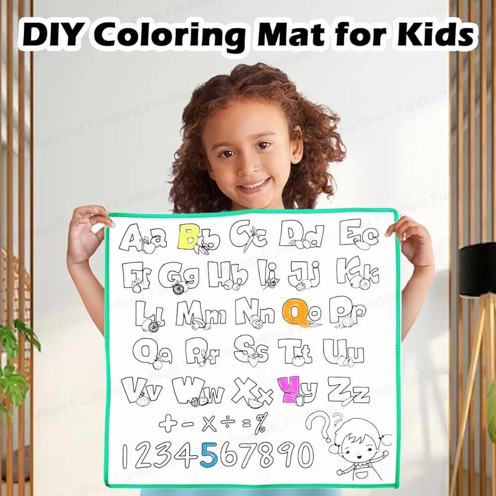 Washable ABC Doodle & Colouring Canvas Mat + Free Magic Notebook
