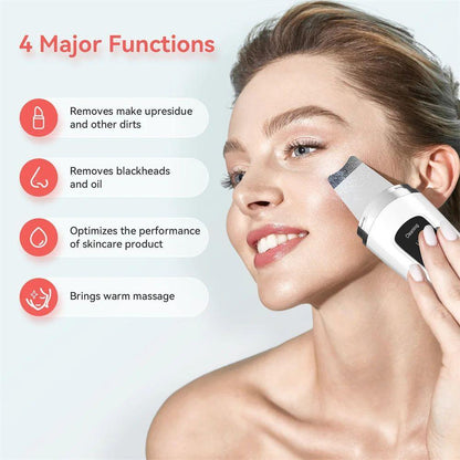 Ultrasonic Facial Skin Scrubber – Deep Cleanse & Glowing Skin in Minutes!