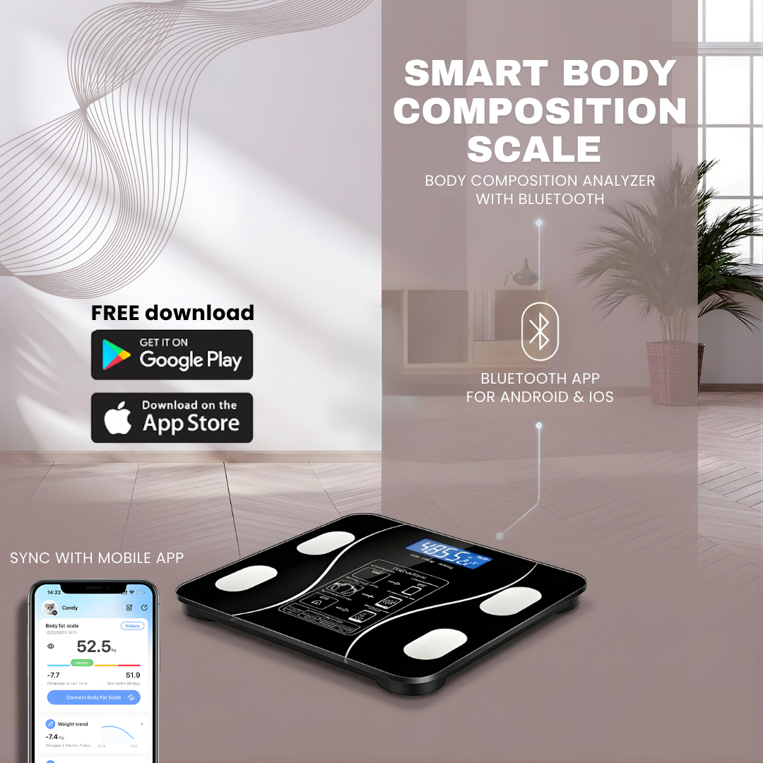Talec SmartScale™ Tempered Glass Surface – Anti-slip Weight Machine